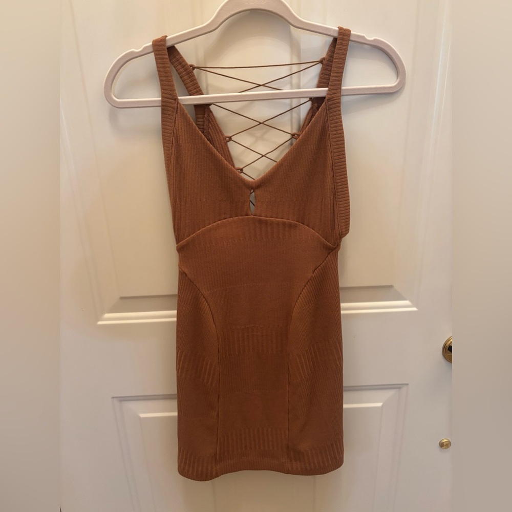 Free People Boho Brown Dress